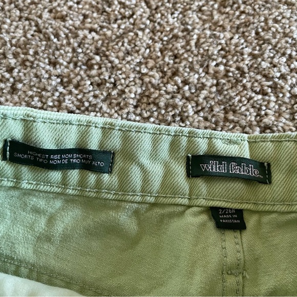 🚨Wild Fable Green Checker Highest Rise Mom Shorts Womens 2 Cuffed Skater Grunge - Picture 8 of 14